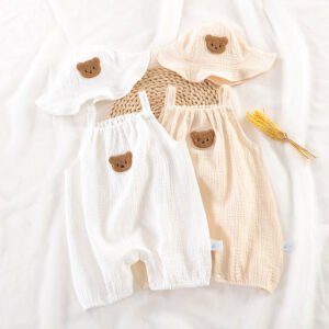 Conjunto de mono y sombrero para bebé